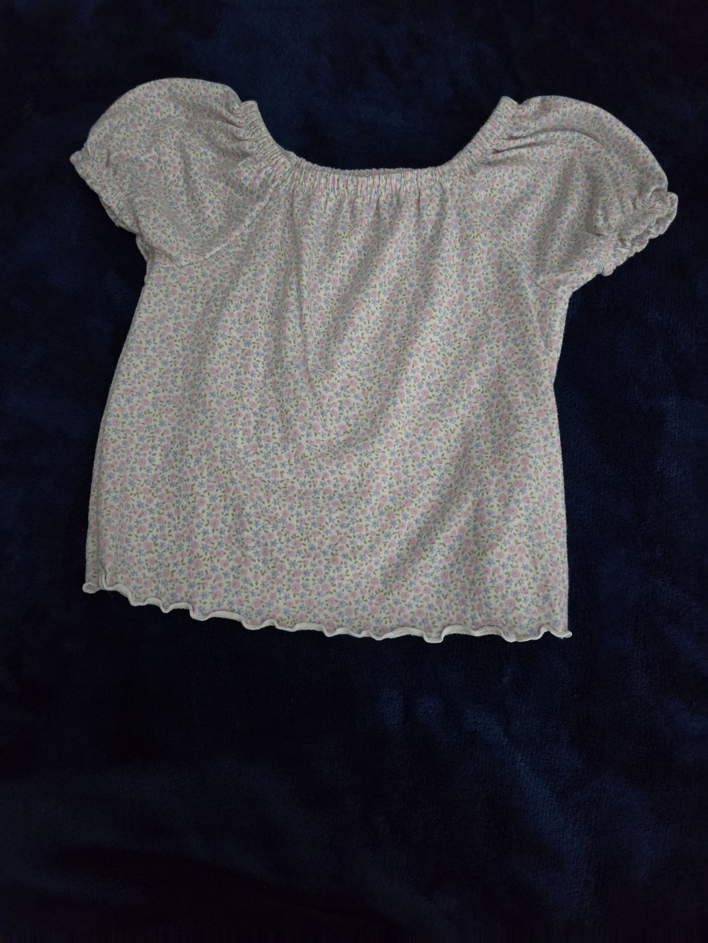 Cat & Jack Pink Floral Off-Shoulder Crop Top